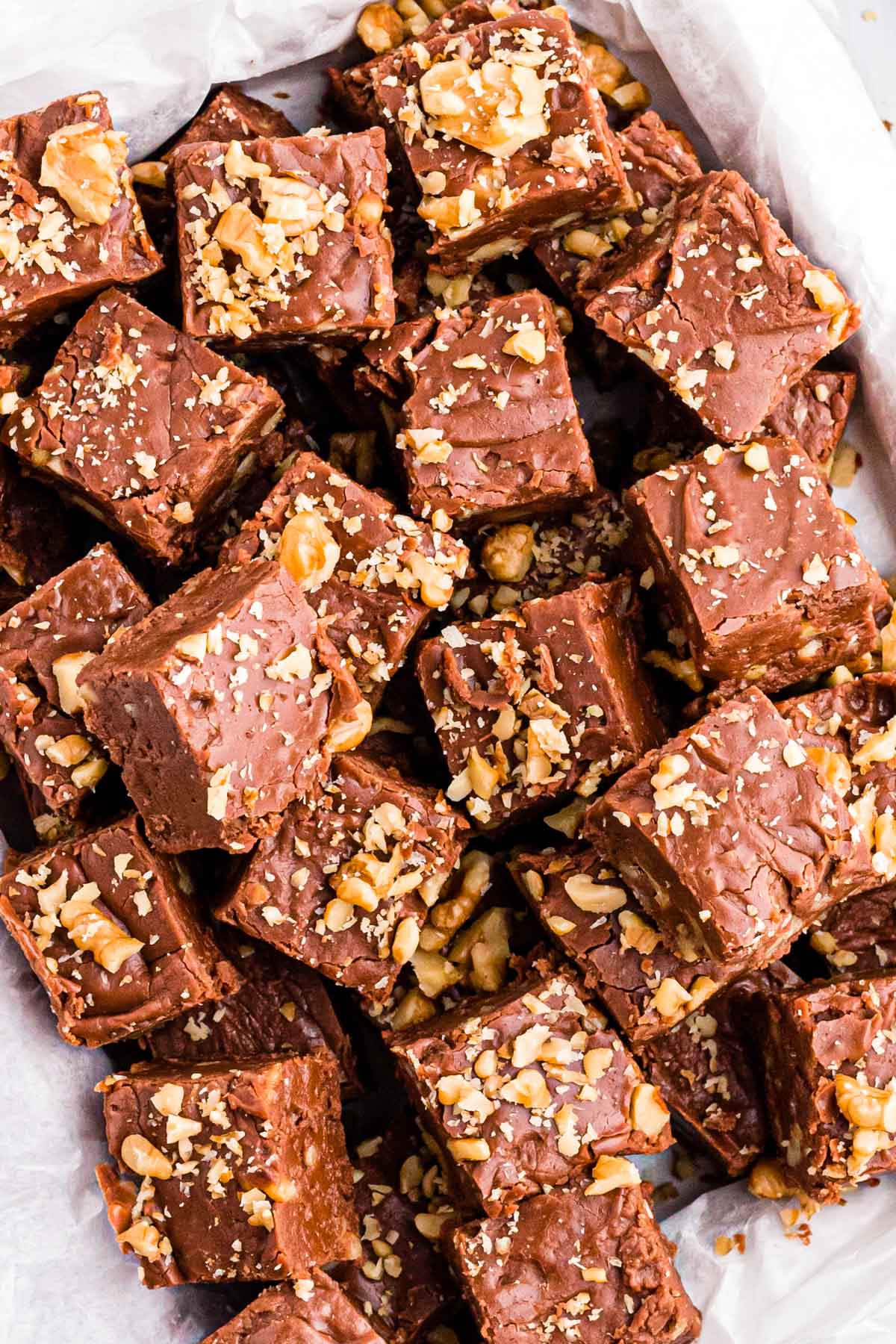 Easy Chocolate Fudge With Walnuts - Sugar and Soul