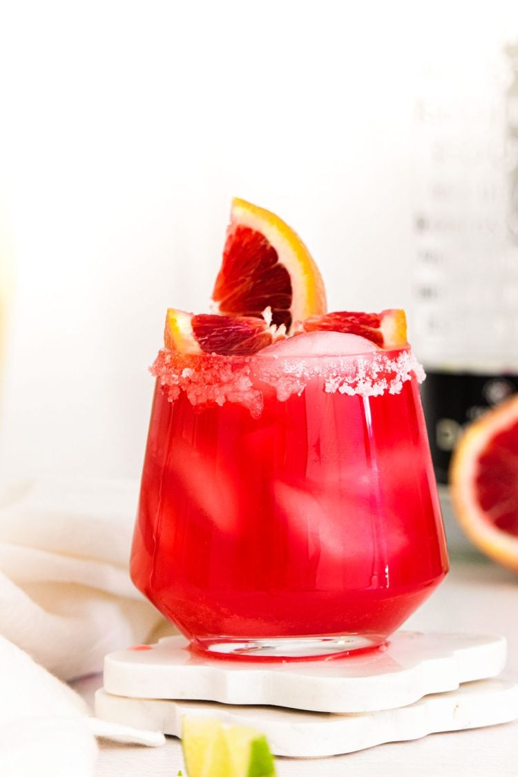blood orange margarita recipe on the rocks