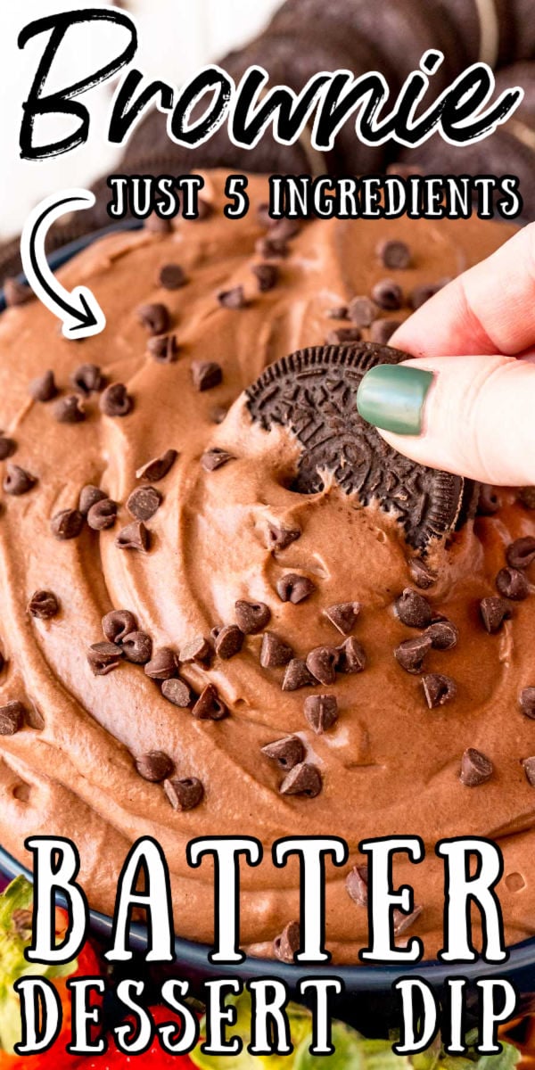 This Brownie Batter Dip is the creamiest, dreamiest chocolatey dessert dip ever! Brownie mix is cooked in milk, cooled, and then folded into a chocolate whipped cream to create a delightfully rich dip that will become your new dessert obsession! via @sugarandsoulco