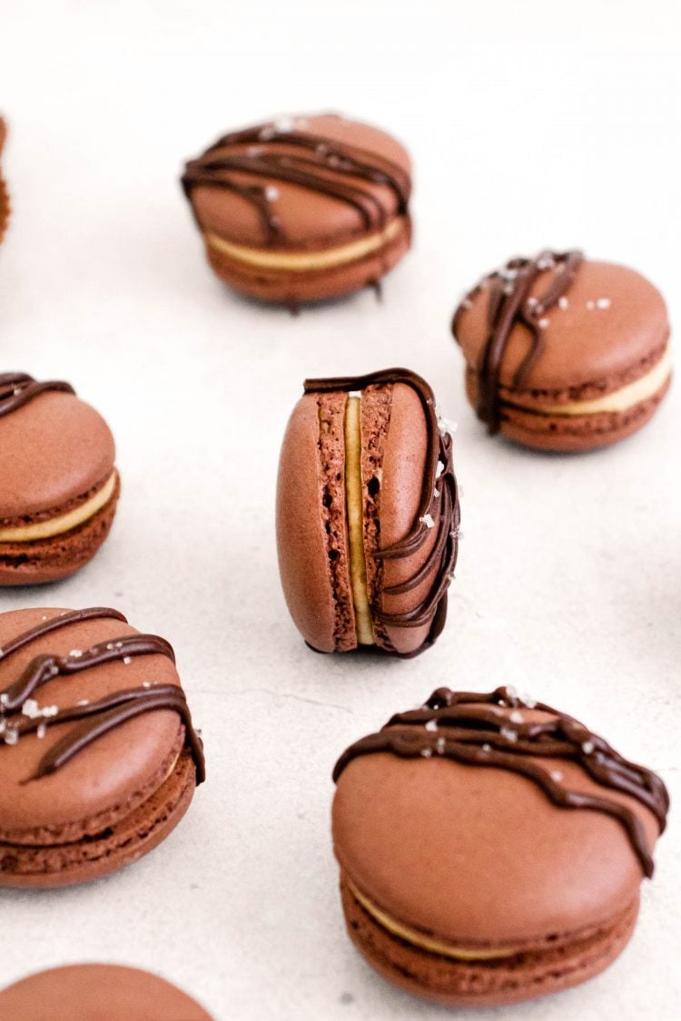 Chocolate Peanut Butter Macarons Sugar and Soul