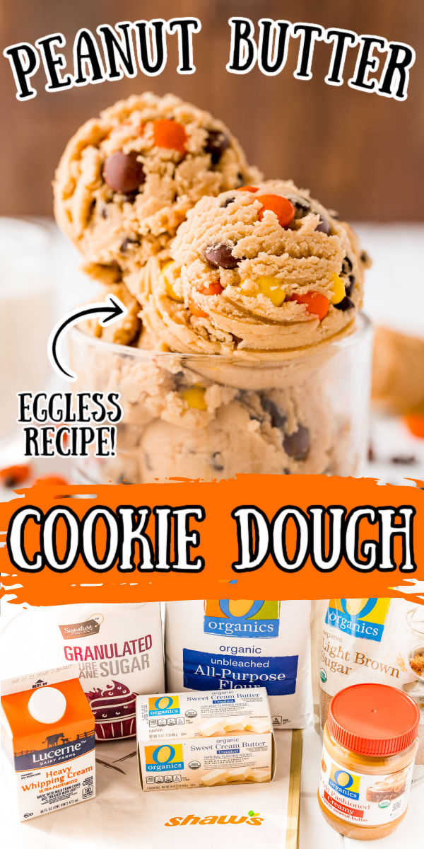 The Edible Peanut Butter Cookie Dough is everything you love about peanut butter cookies without the baking! This easy no-bake recipe is made with pantry staples and ready in just 10 minutes! via @sugarandsoulco