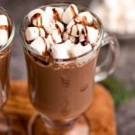 Close up photo of a mug of Mexican Hot Chocolate.
