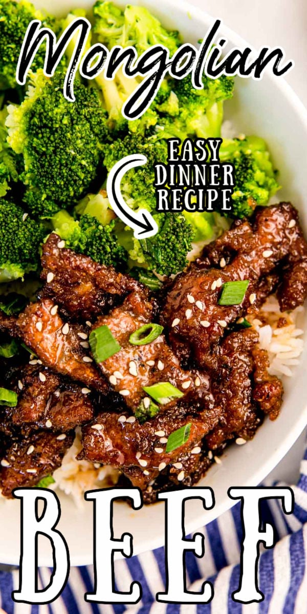 Mongolian Beef is tender pieces of flank steak coated in a thick and sticky sweet but mild sauce that has dinner ready in just 40 minutes! via @sugarandsoulco