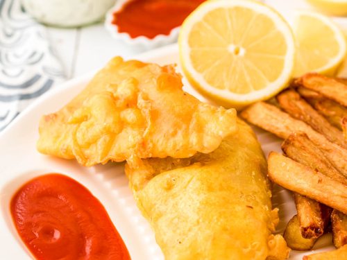 Beer Battered Fried Fish (Fish & Chips Recipe) - Sugar and Soul