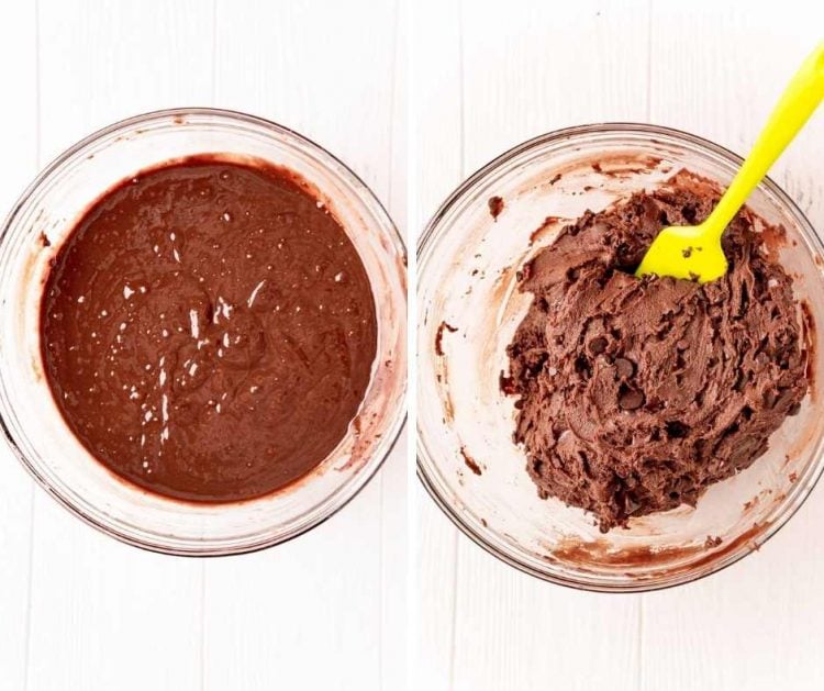 How to make edible brownie batter step-by-step photos.