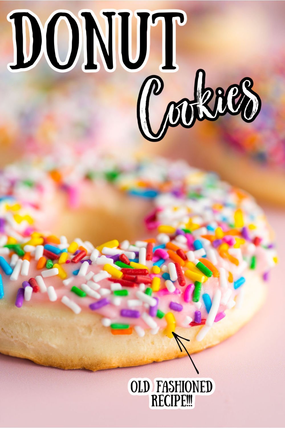 These Donut Cookies are soft, lightly sweetened cookies that are covered in easy-to-make icing and then topped with fun colorful sprinkles! via @sugarandsoulco