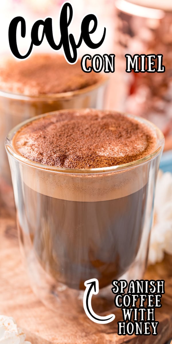 Cafe con Miel (Spanish Coffee With Honey) is made of espresso, honey, and whole milk then finished off with a heavy sprinkle of ground cinnamon! via @sugarandsoulco