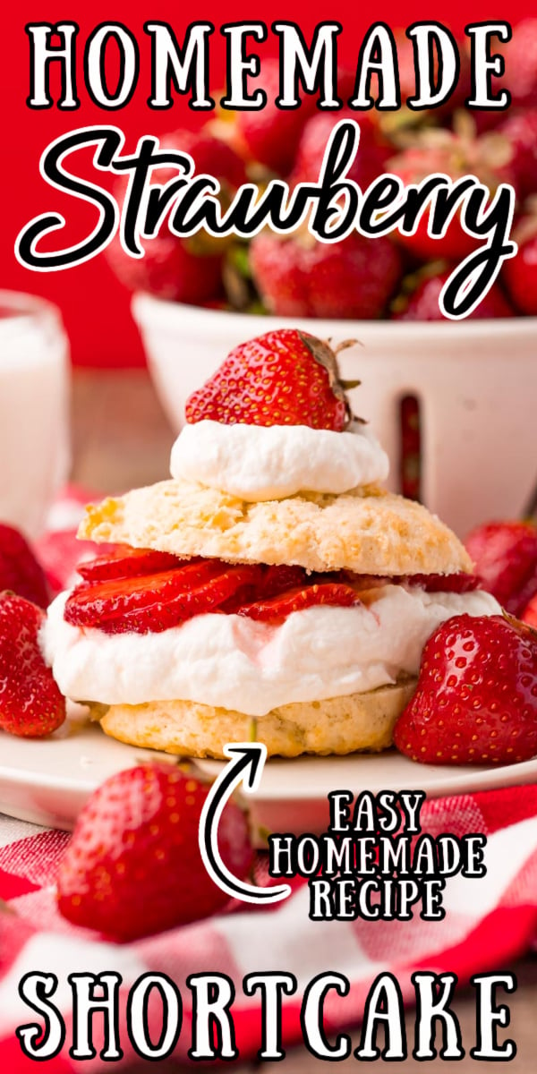 Homemade Strawberry Shortcakes are made with sweet cream biscuits, macerated strawberries, and then finished off with fluffy whipped cream! A classic summer treat that's ready in only 30 minutes! via @sugarandsoulco