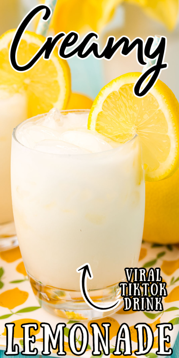 This Creamy Lemonade is another delicious TikTok recipe that's easy to make using only 3 ingredients and ready to enjoy in just 15 minutes! Makes a large pitcher that's perfect for serving at all of your summertime parties! via @sugarandsoulco