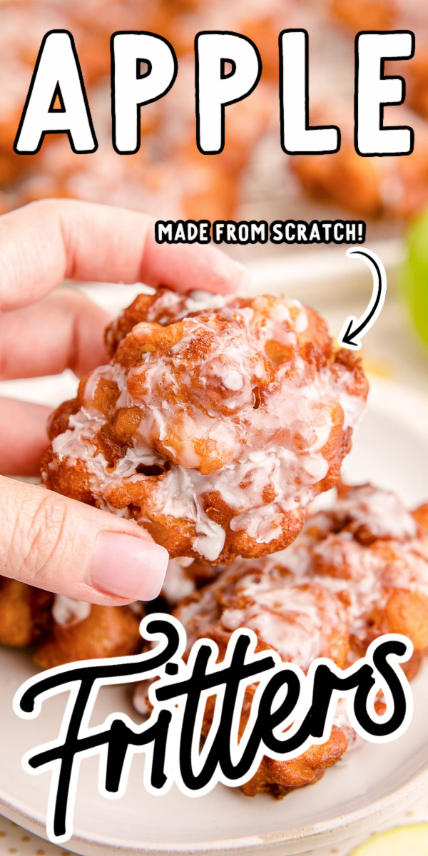 Apple Fritters are filled with warm cinnamon flavor, tender pieces of apple, and get finished off with a vanilla glaze! Ready to be eaten in only 30 minutes! via @sugarandsoulco