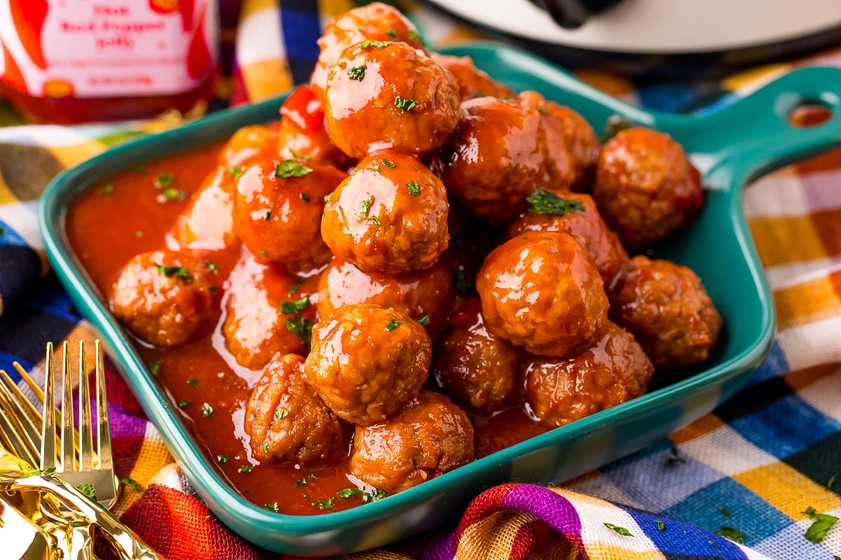 Hot Pepper Jelly Meatballs Recipe Sugar and Soul