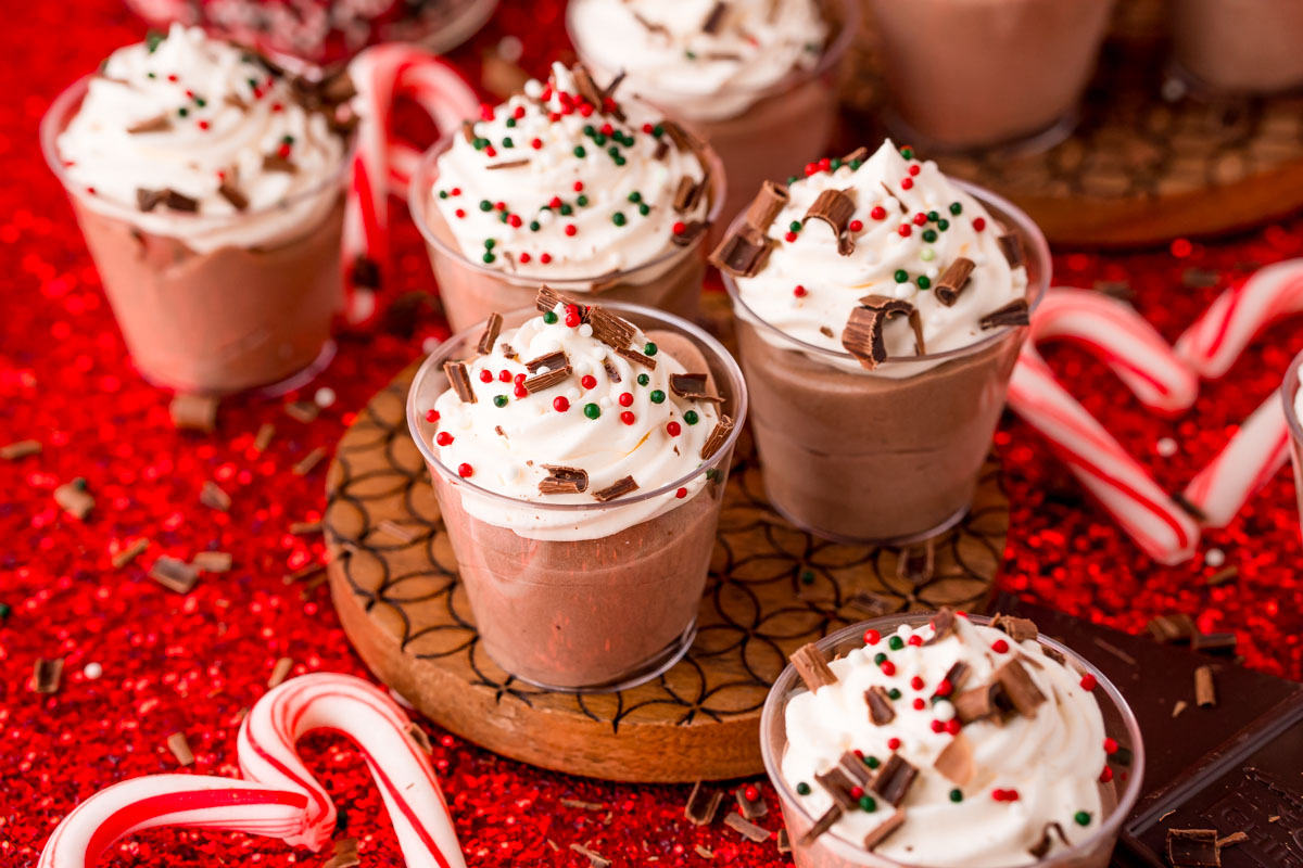 Peppermint Chocolate Pudding Shots Sugar and Soul