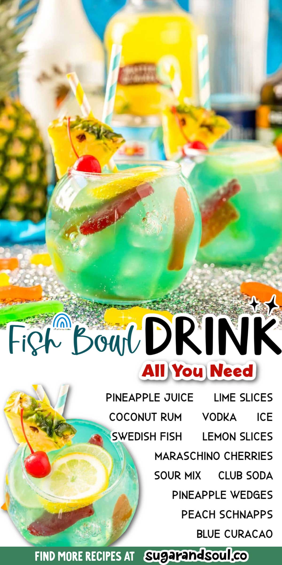 Fish Bowl Drink Party Recipe Sugar and Soul Co.