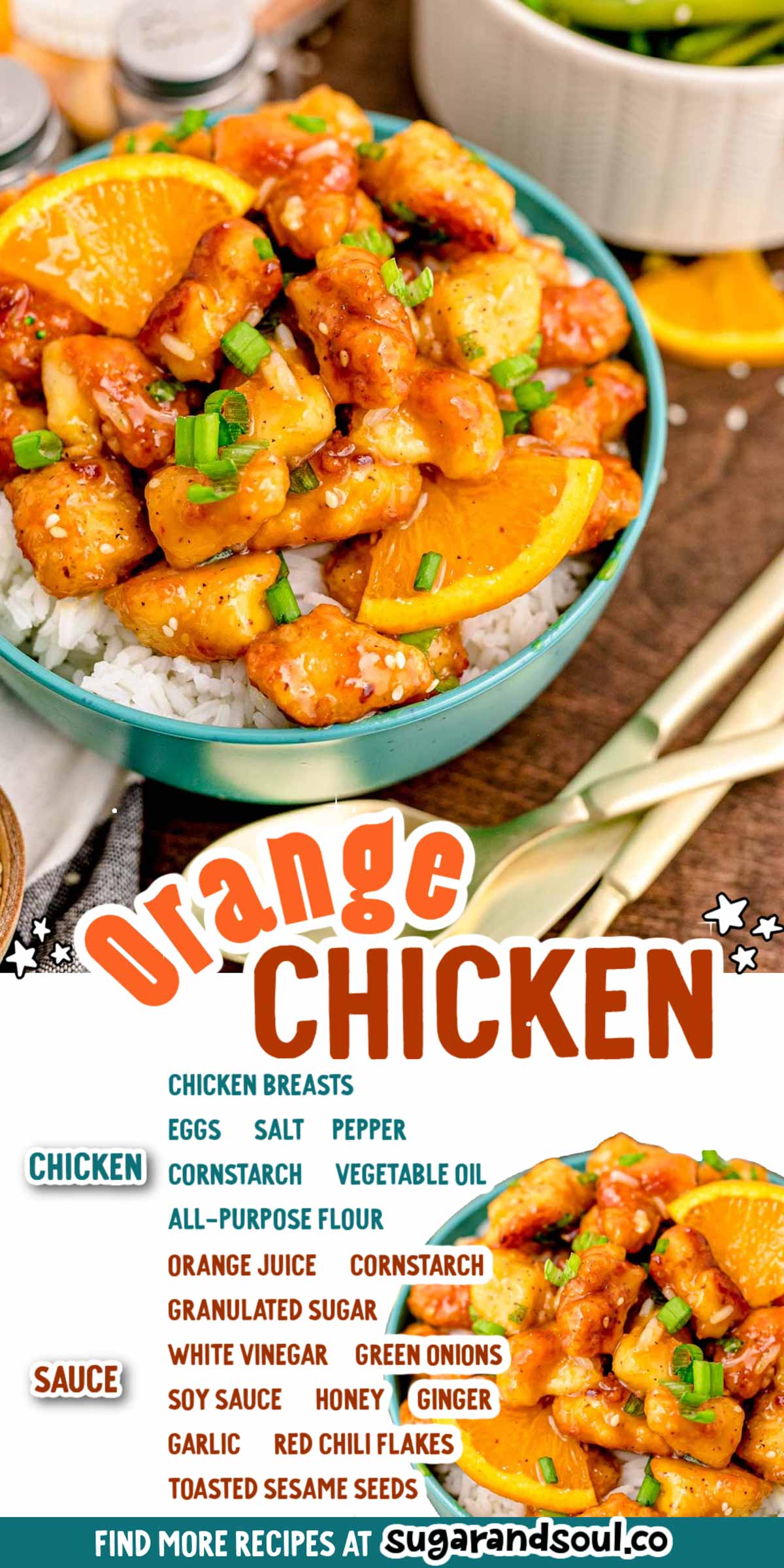 Orange Chicken (Panda Express Copycat) has tender chunks of pan fried chicken that are smothered in a delicious orange sauce that has a kick of heat! The perfect quick night dinner option that's ready in just 35 minutes! via @sugarandsoulco