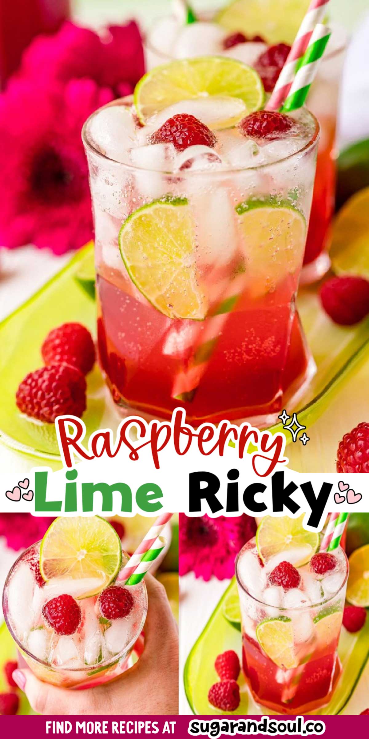 Best Ever Raspberry Lime Rickey Recipe Sugar and Soul