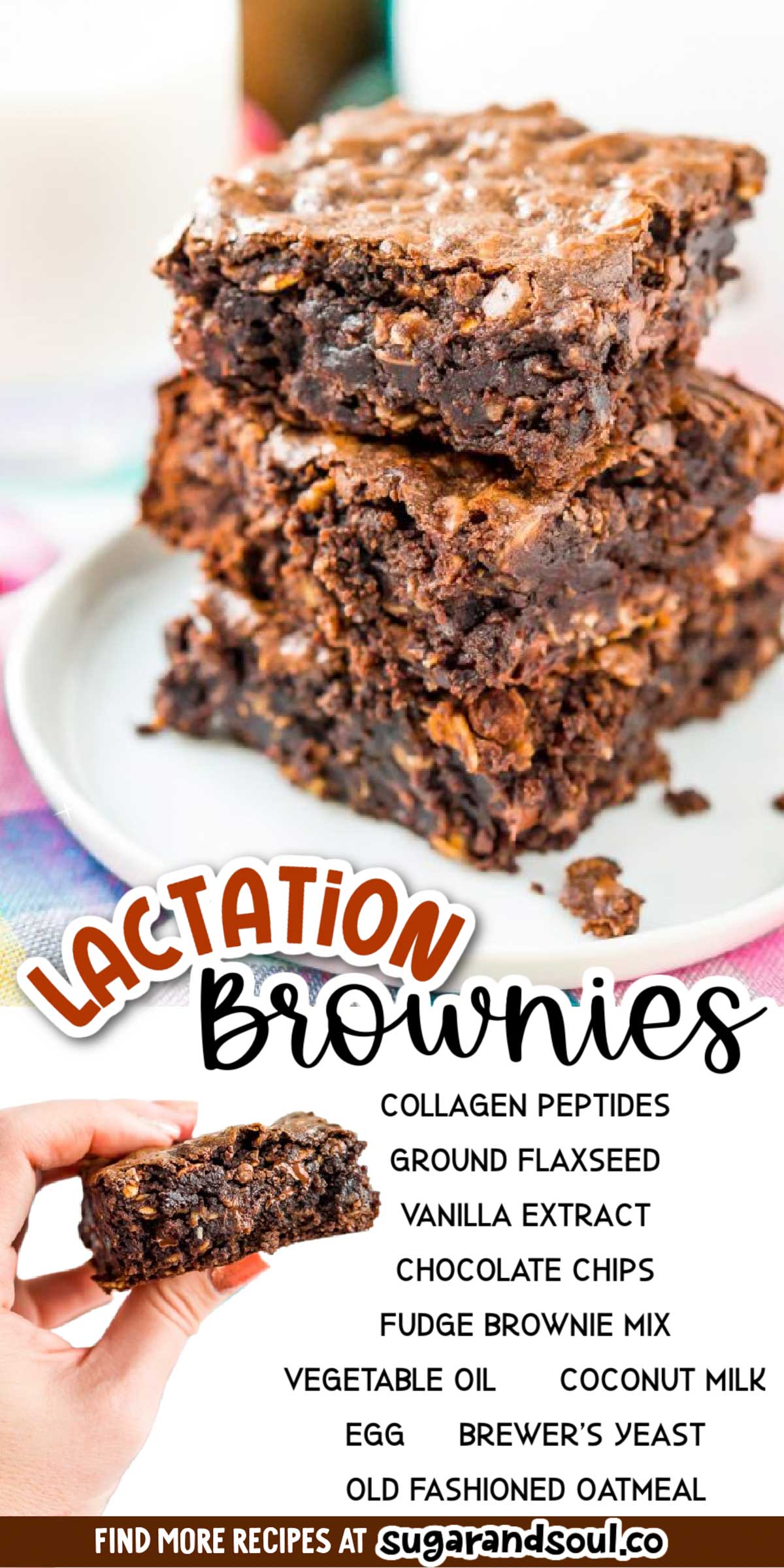 Need to boost your breast milk production fast? Try these Lactation Brownies, an easy dessert that helps increase milk production with added ingredients like coconut milk, Brewer's yeast, and oatmeal! via @sugarandsoulco