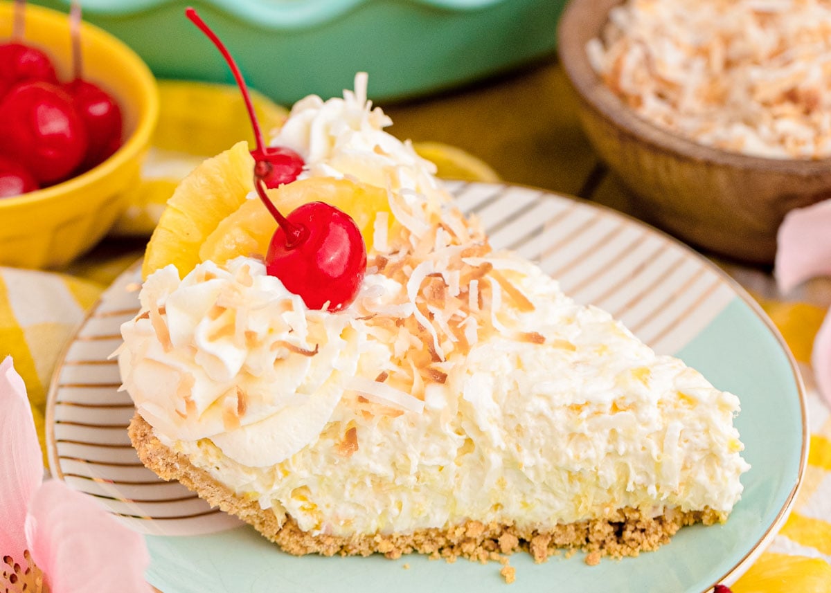No Bake Pina Colada Pie Sugar and Soul