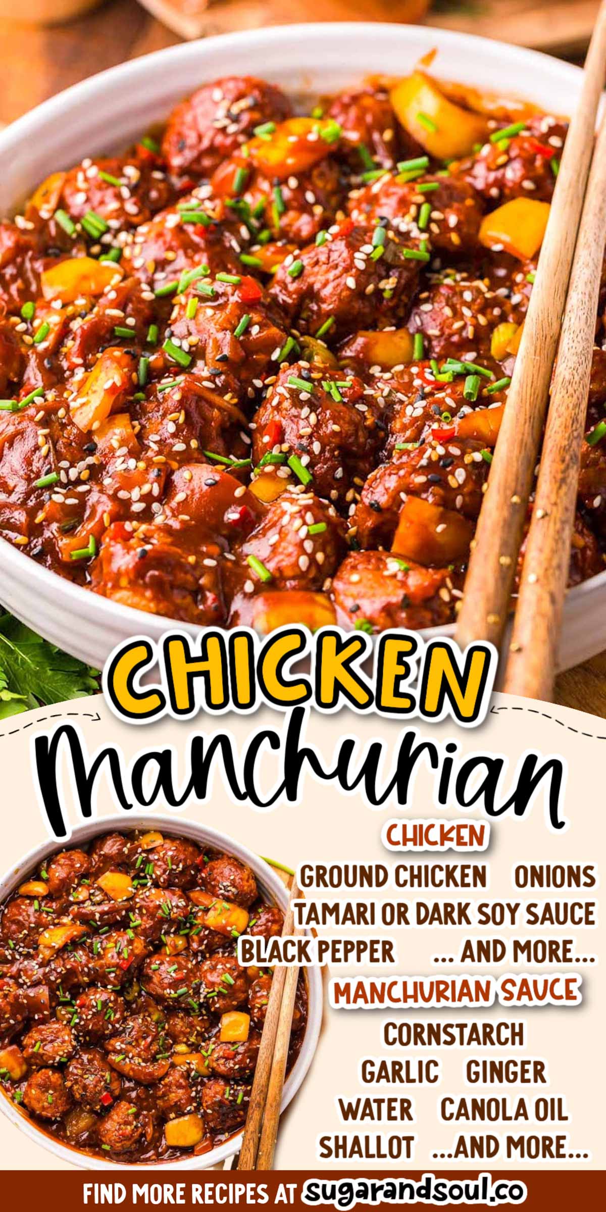 This Chicken Manchurian is a flavor-packed dish that's made with deep-fried ground chicken balls, soya sauce, red chili pepper, and ginger! Prep this mouthwatering dinner option in just 15 minutes! via @sugarandsoulco