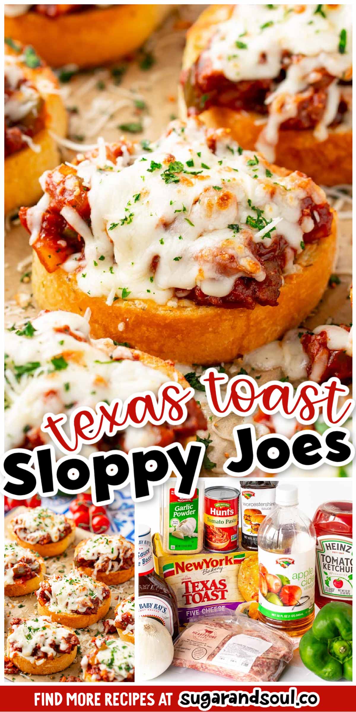 Texas Toast Sloppy Joes is a family favorite meal that serves zesty homemade sloppy joe sauce over garlicky, crunchy Texas Toast! A quick and delicious dinner option that's ready in only 35 minutes! via @sugarandsoulco