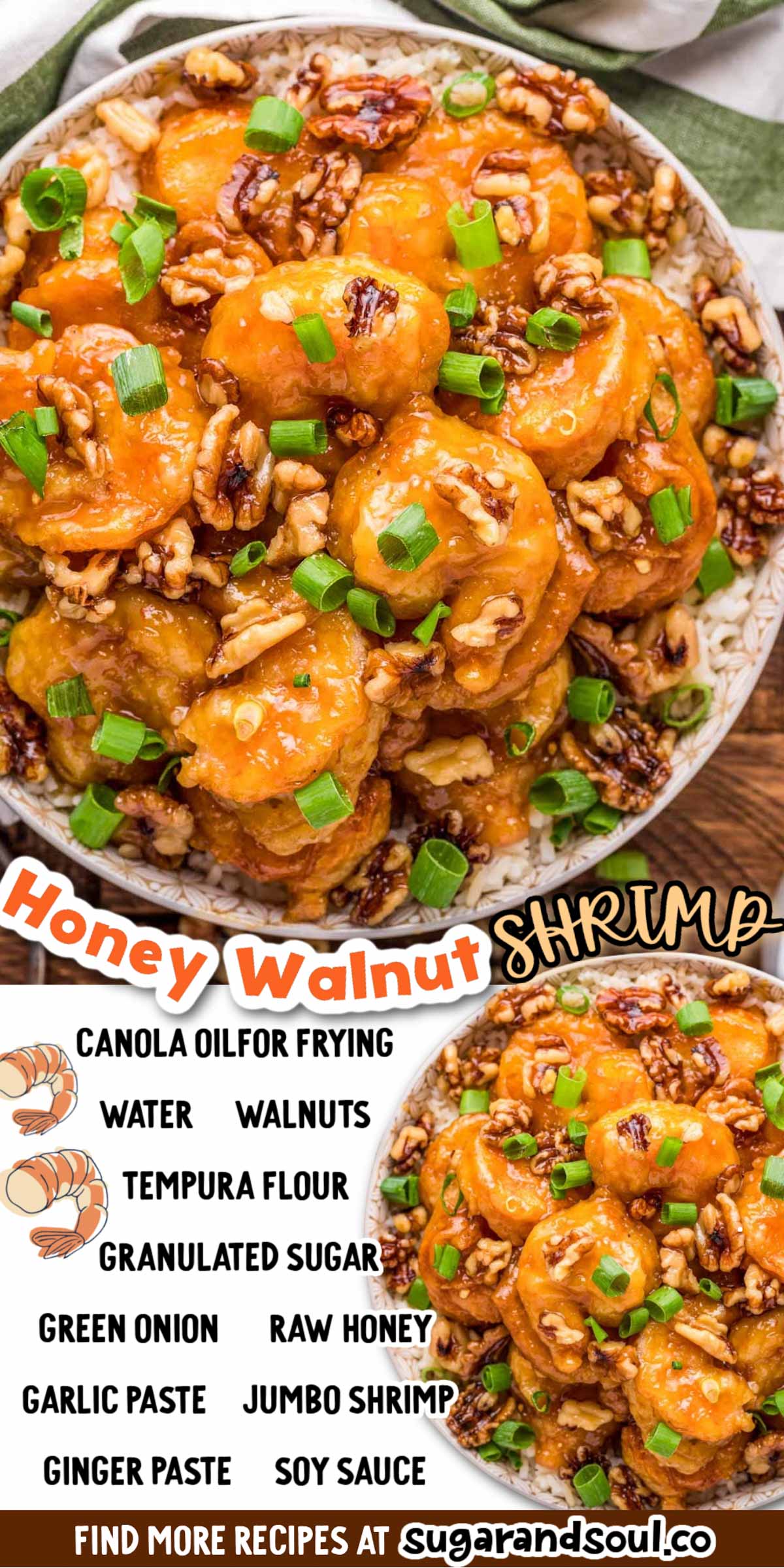 This Honey Walnut Shrimp is a mouthwatering Panda Express Copycat Recipe that's made with crispy, crunchy shrimp and candied walnuts! Hits your dinner table in only 25 minutes! via @sugarandsoulco