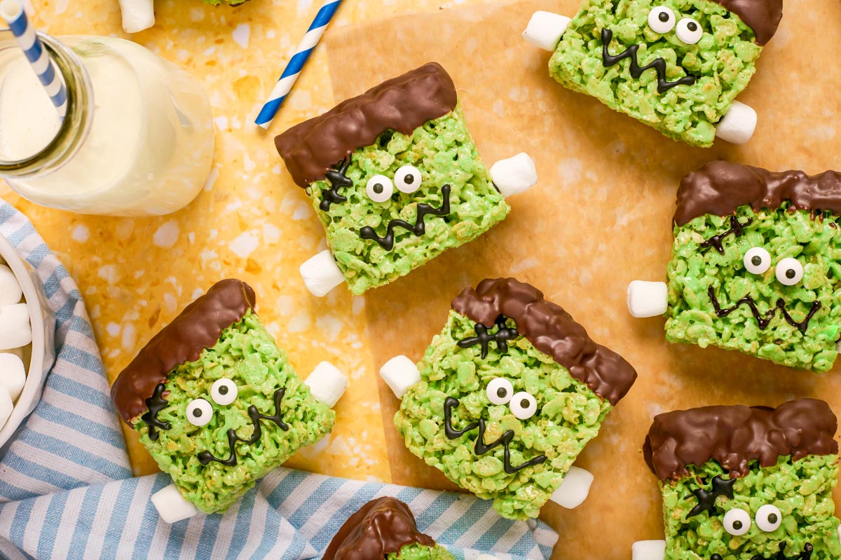 Frankenstein Rice Krispie Treats