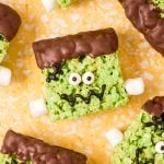 Frankenstein decorated rice krispie treats.