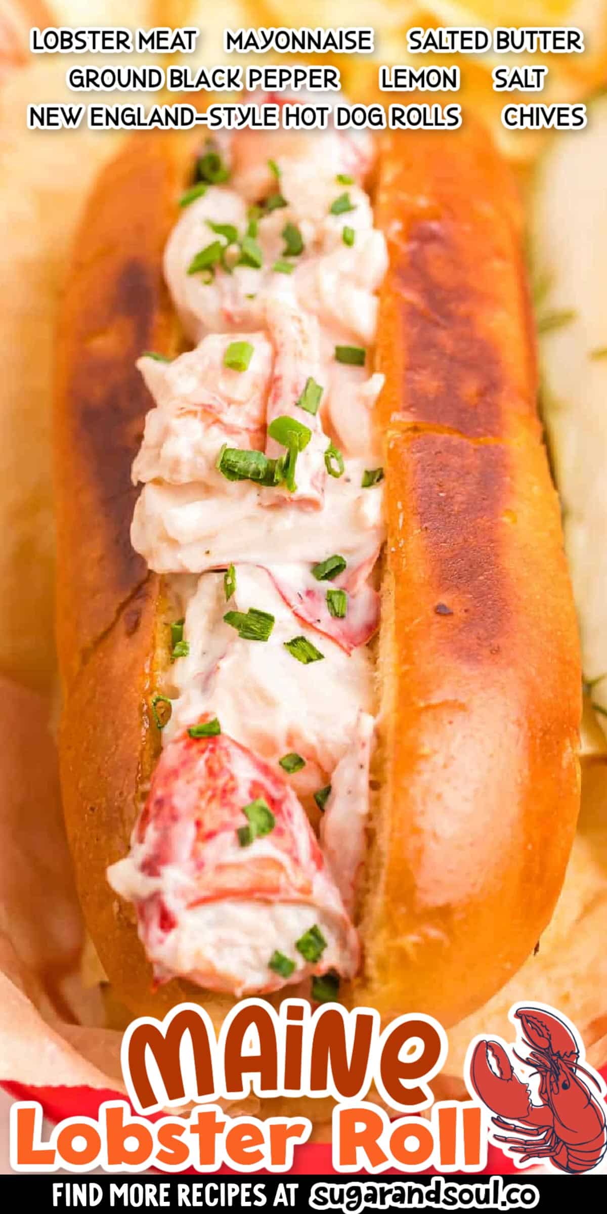 This Maine Lobster Roll tucks tender, delicate lobster meat that's coated in extra heavy mayo into a toasted buttery split top roll! The classic Maine meal everyone devours all Summer long! via @sugarandsoulco