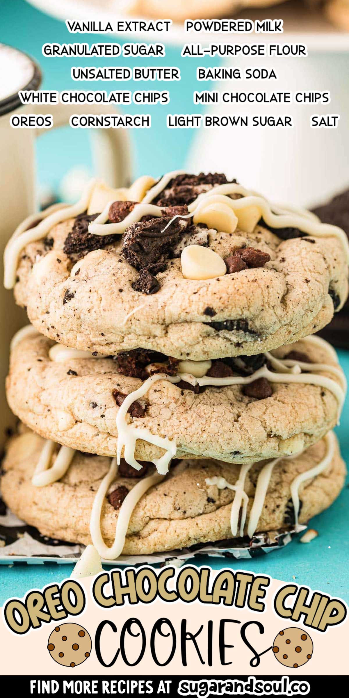 Chocolate Chip Oreo Cookies are a mash-up of Oreos and pantry staple ingredients to create delicious cookies that the whole family will love! Each batch takes just 10 minutes to bake! via @sugarandsoulco