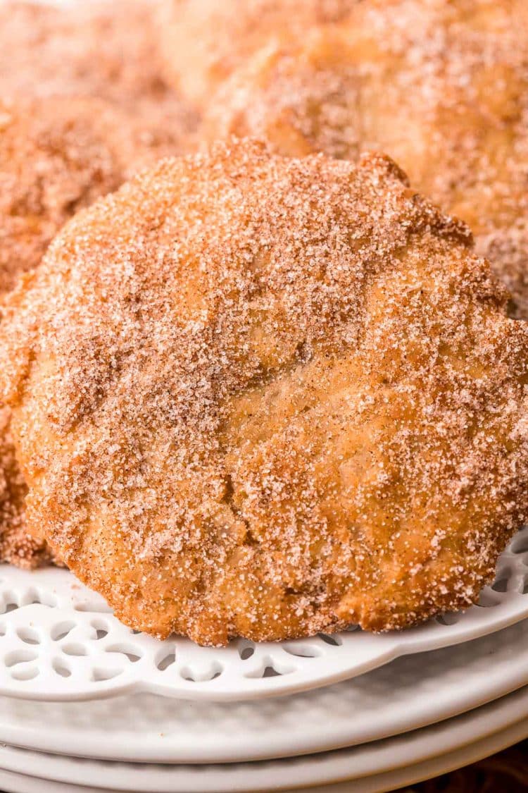 Bunuelos on a white plate.