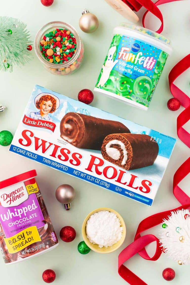 Cute Mini Yule Logs (Swiss Roll Cakes) - Sugar and Soul