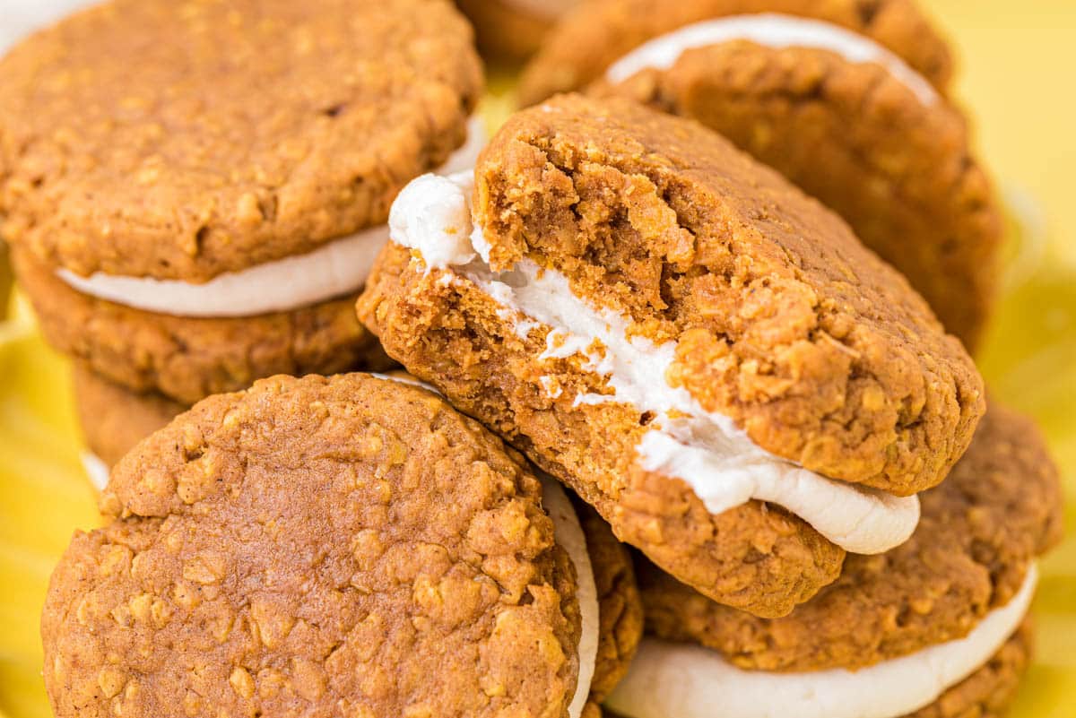 Amazing Pumpkin Oatmeal Cream Pies Sugar and Soul