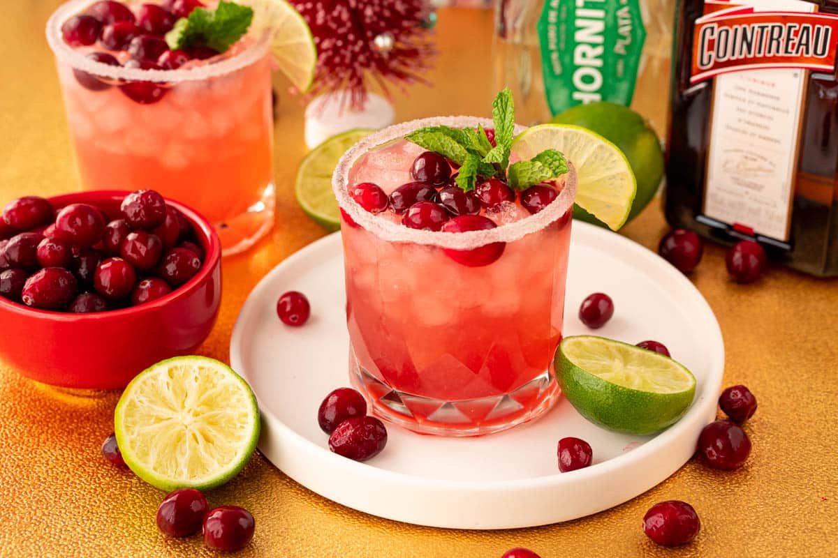 Cranberry Margarita (Christmas Margarita) Sugar and Soul