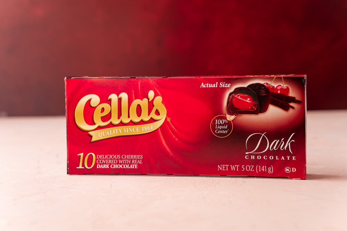 Cella's Cherry Cordial's in a box.