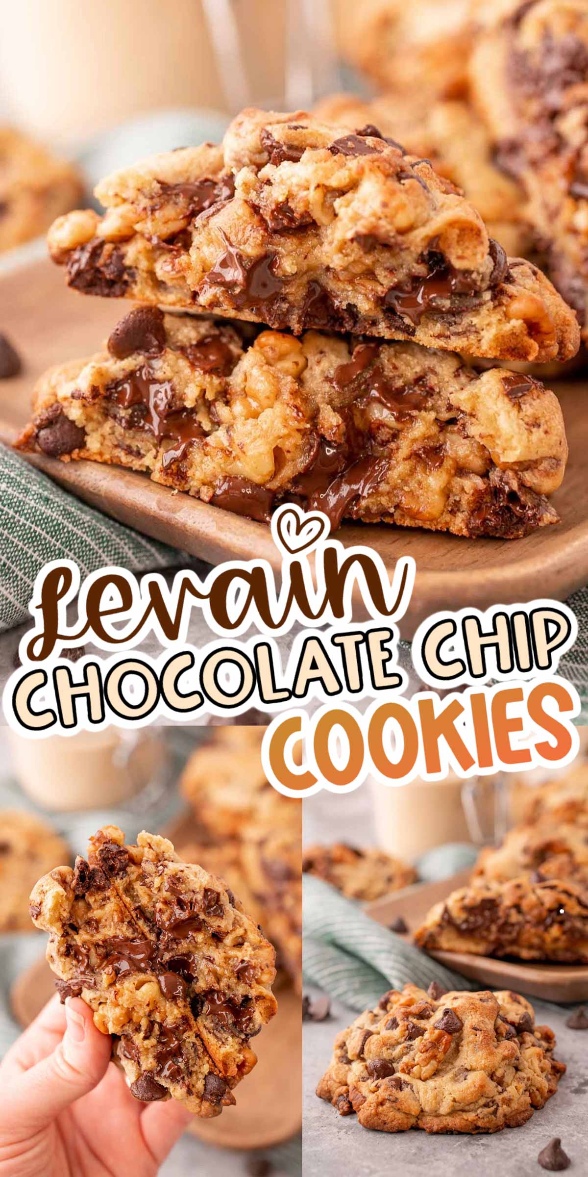 Levain Chocolate Chip Cookies are world-famous, and this copycat recipe allows you to make them right at home for a fraction of the price! Loaded with chocolate and walnuts, these cookies aren't overly sweet and weigh 6 ounces each! via @sugarandsoulco