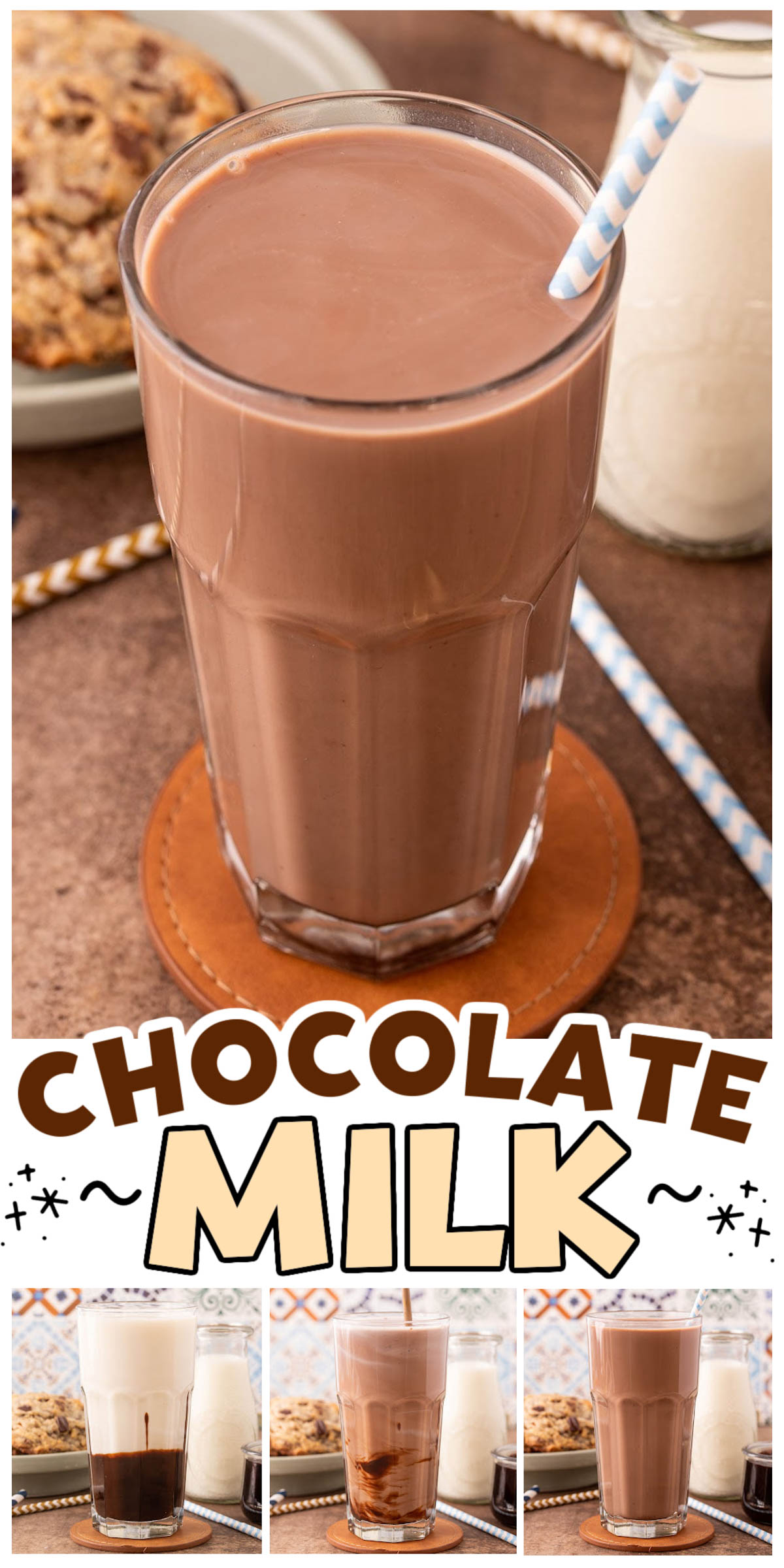 Learn How To Make Chocolate Milk using rich a rich homemade syrup that makes this the BEST chocolate milk you will ever have! via @sugarandsoulco