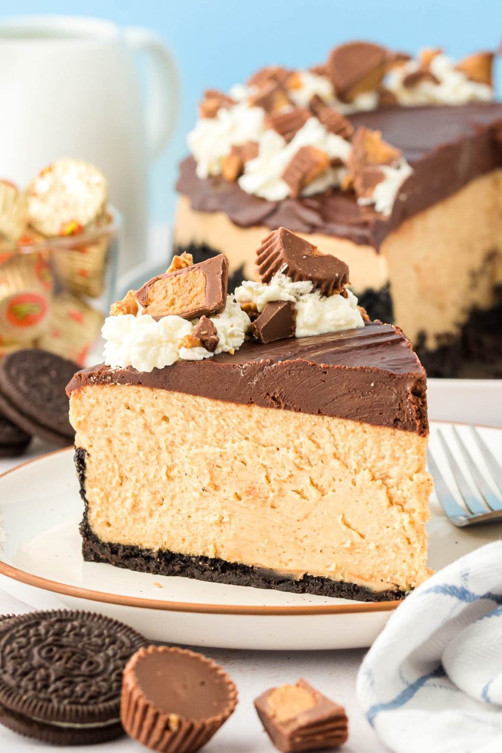 Peanut Butter Cheesecake (with Chocolate Ganache) Sugar and Soul