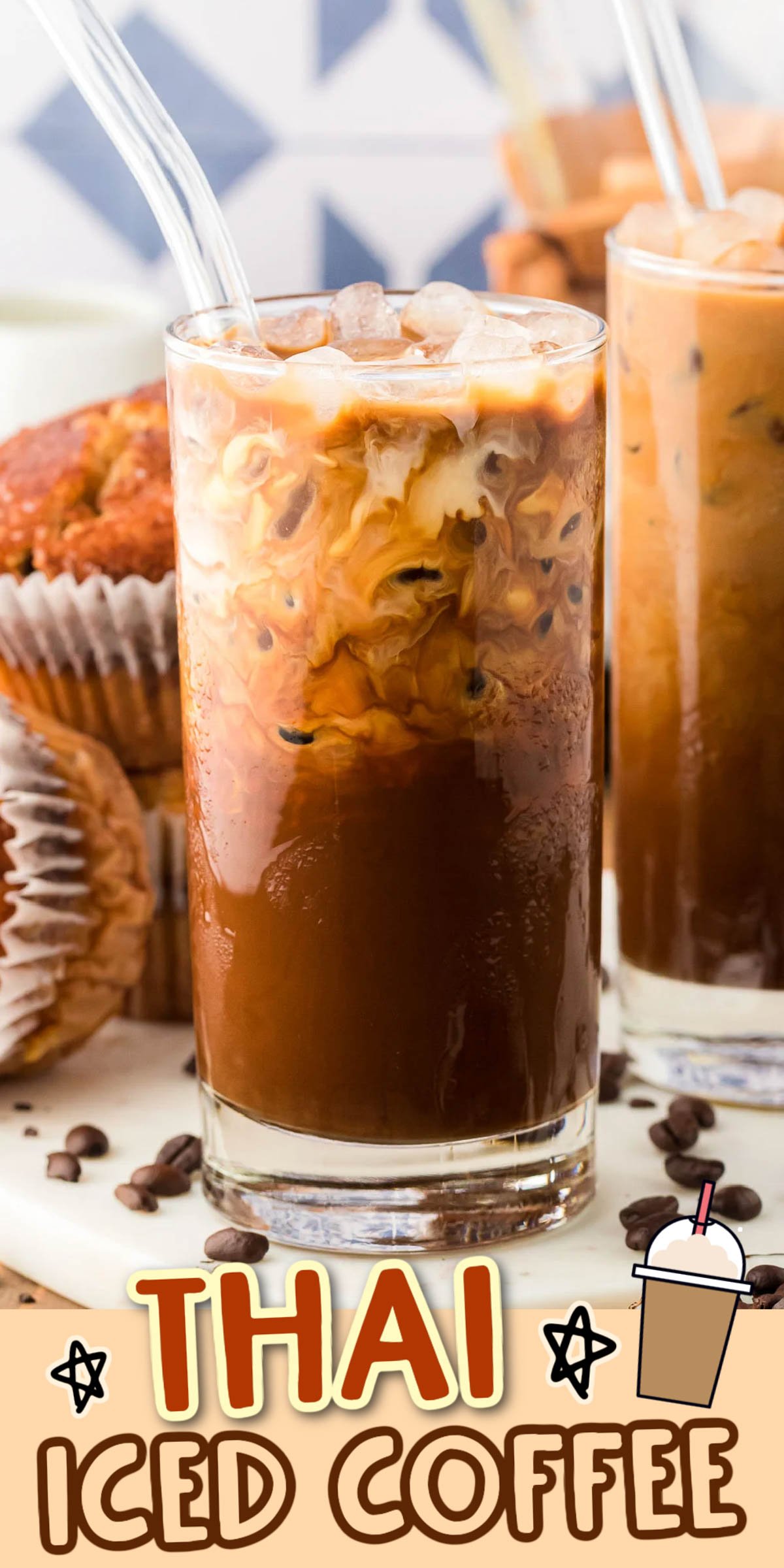 This Iced Thai Coffee Recipe has an unforgettable creaminess that's made from just 5 ingredients while boasting robust, sweet coffee flavor! via @sugarandsoulco