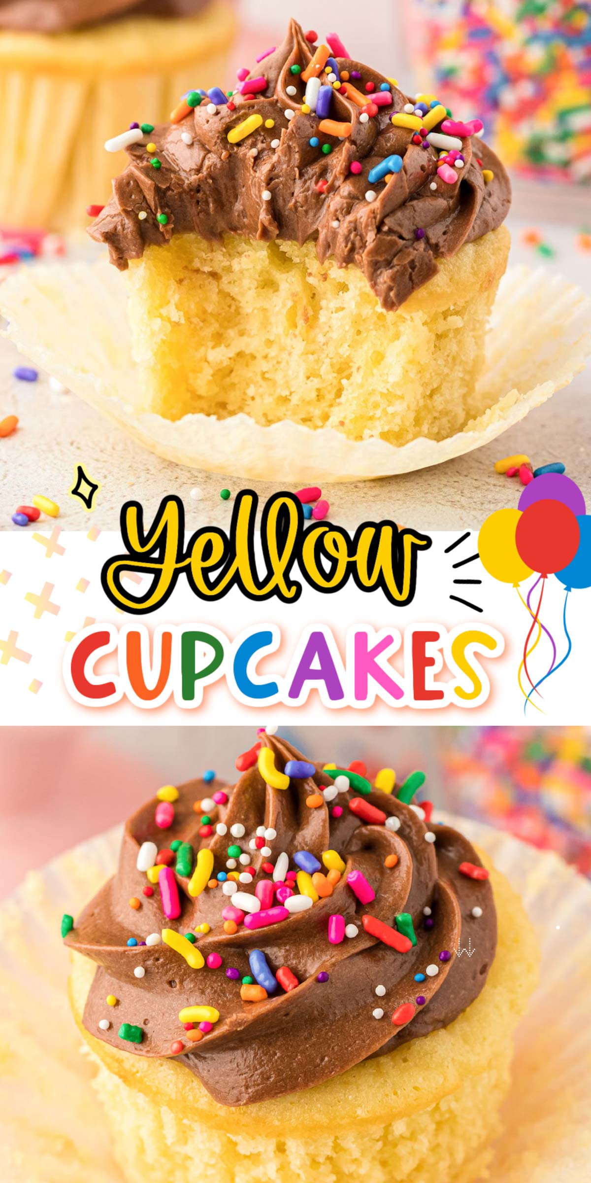 This Moist Yellow Cupcake Recipe creates over two dozen bakery-level treats in your own kitchen that everyone will devour in record time! via @sugarandsoulco