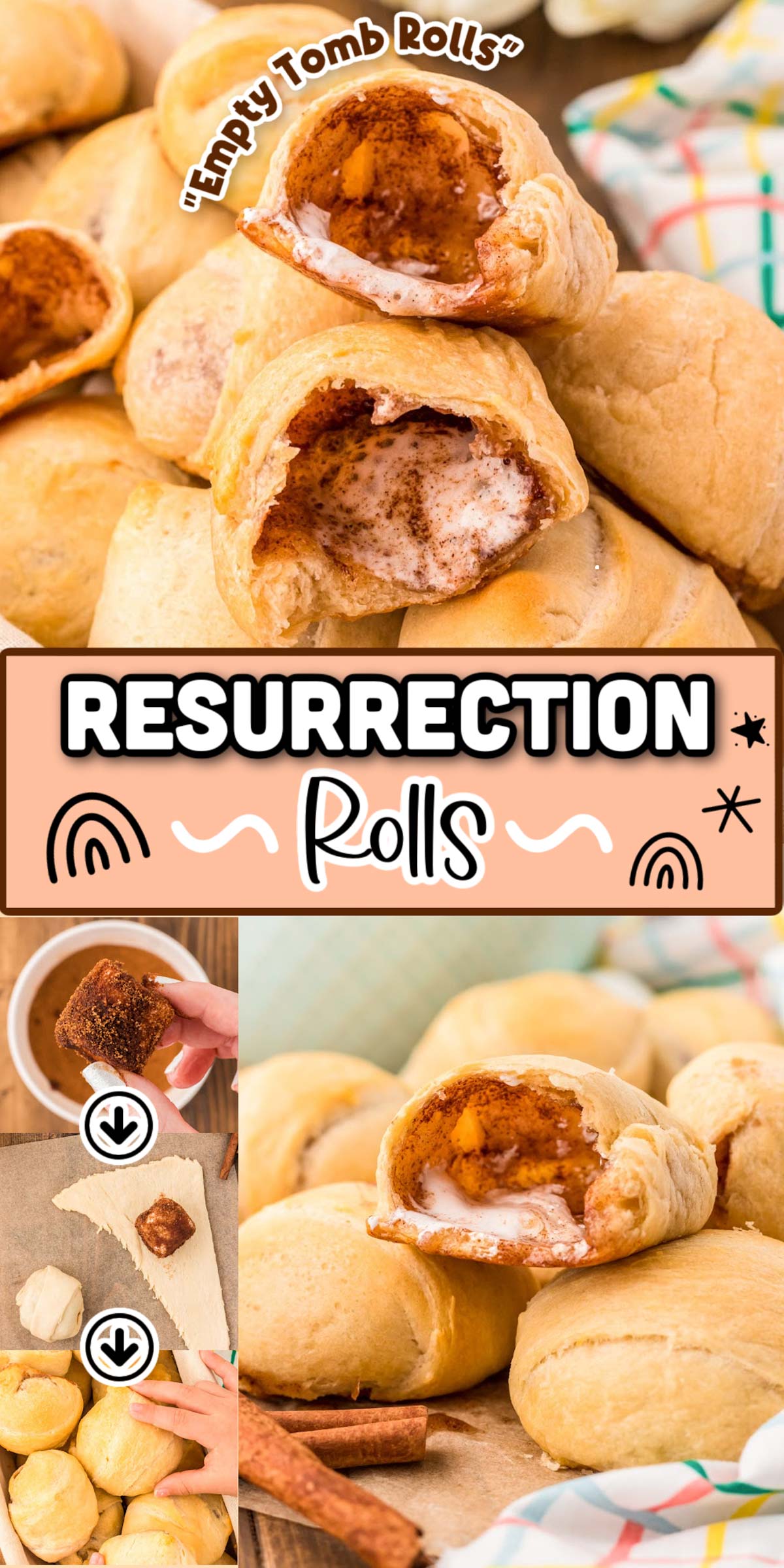 Resurrection Rolls are an easy yet fun and meaningful family tradition that teaches the story of the empty tomb that's found on Easter! Made in less than 30 minutes using only 5 ingredients!  via @sugarandsoulco