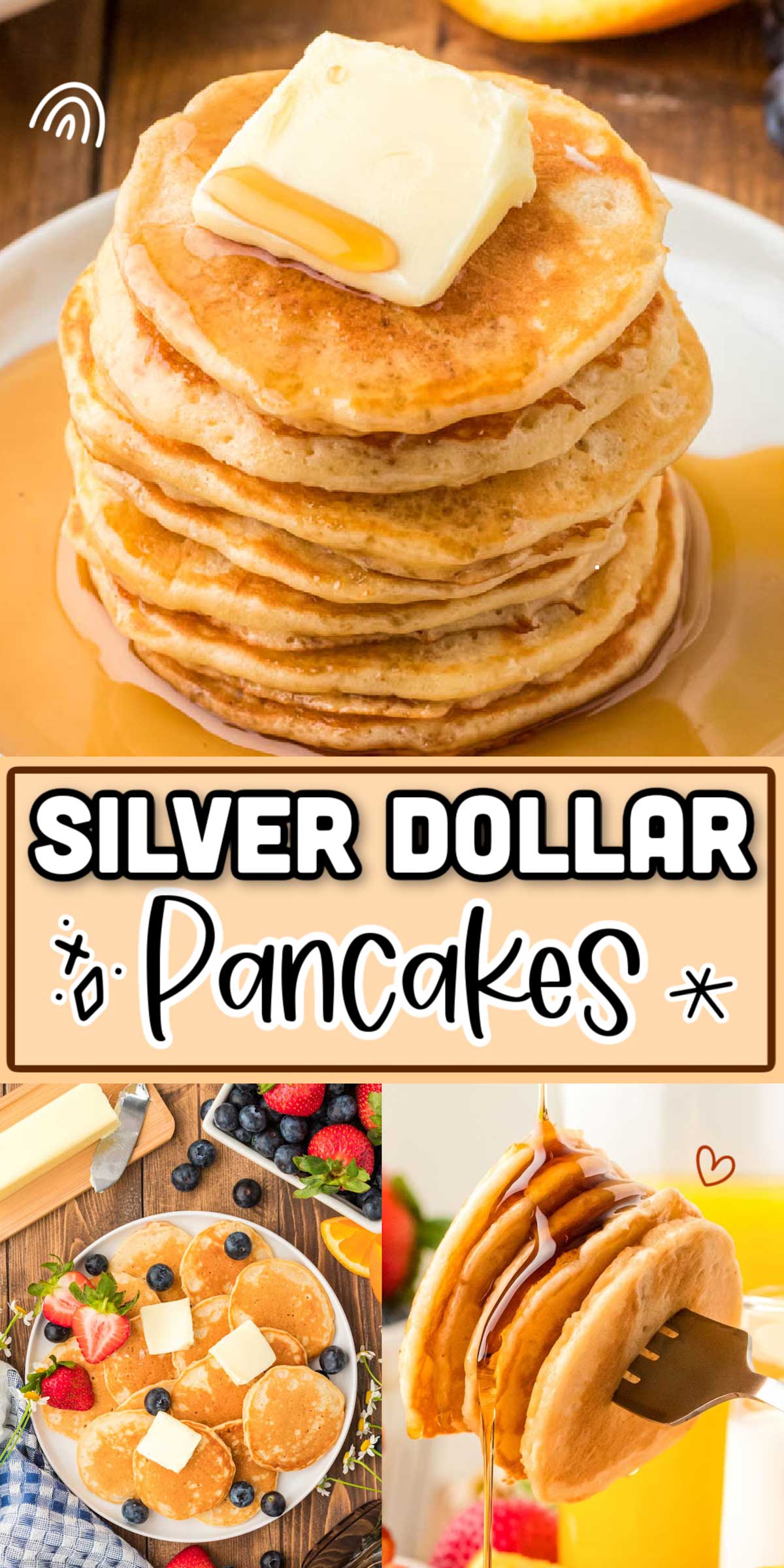 These Silver Dollar Pancakes are delicious, fluffy mini pancakes that are made with easy ingredients in only 30 minutes! A simple recipe that serves up two dozen bite-sized pancakes! via @sugarandsoulco