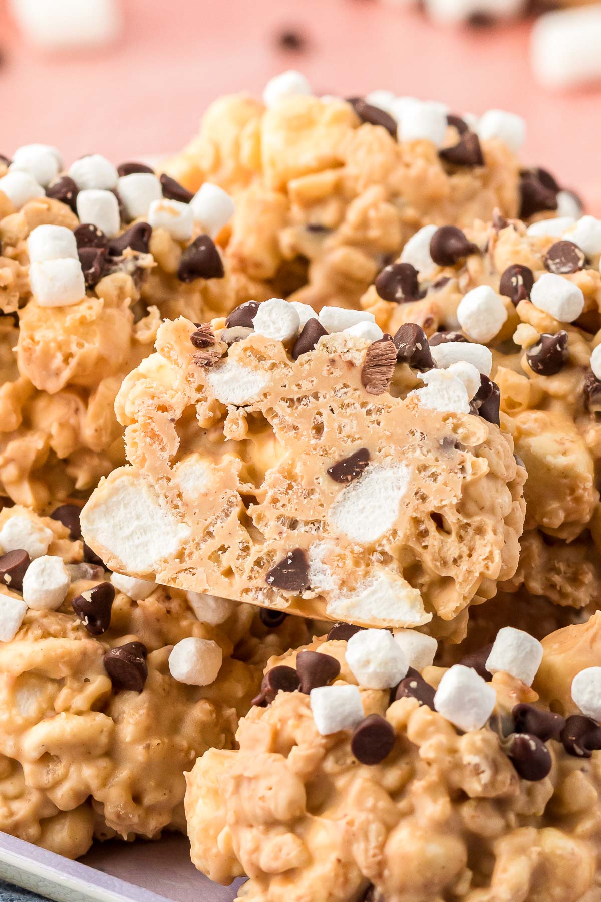 Avalanche cookies piled on a plate.