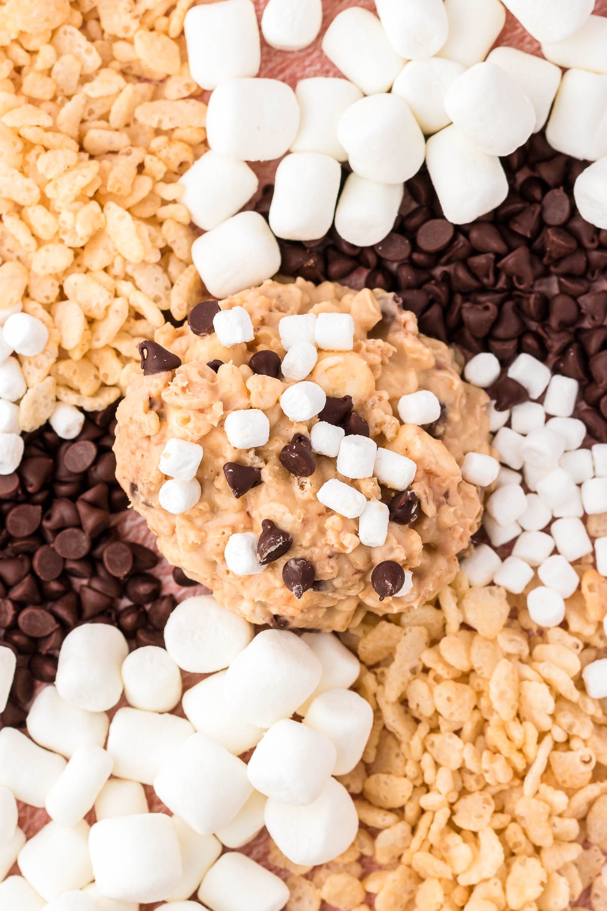 Avalanche cookies on a pile of the ingredients used to make it.