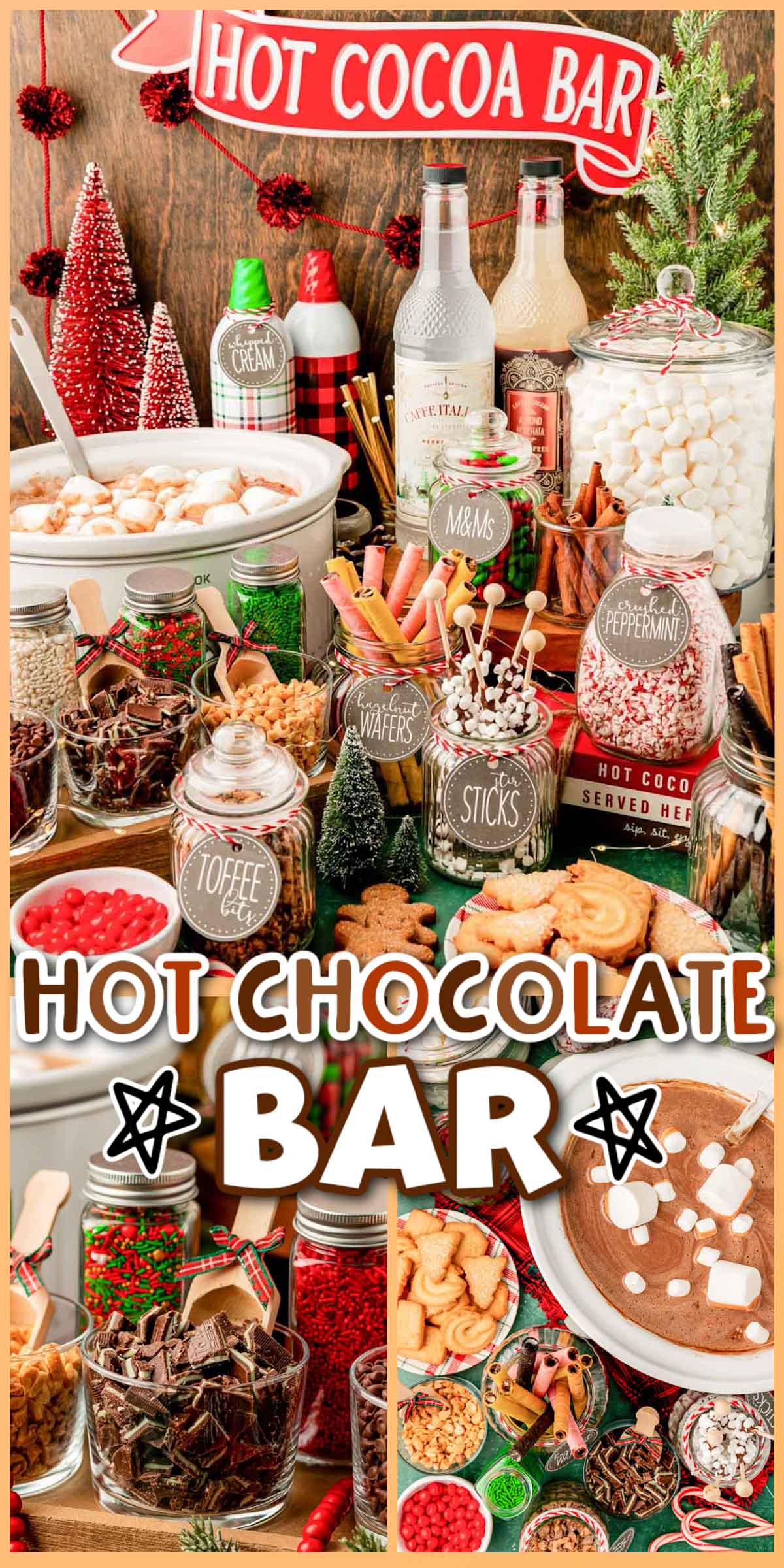 This is the ultimate guide to hosting the most festive and fun DIY Hot Cocoa Bar with the best hot chocolate recipes and endless toppings! Host a DIY Hot Chocolate bar at your holiday parties or for a cozy winter night with friends! via @sugarandsoulco