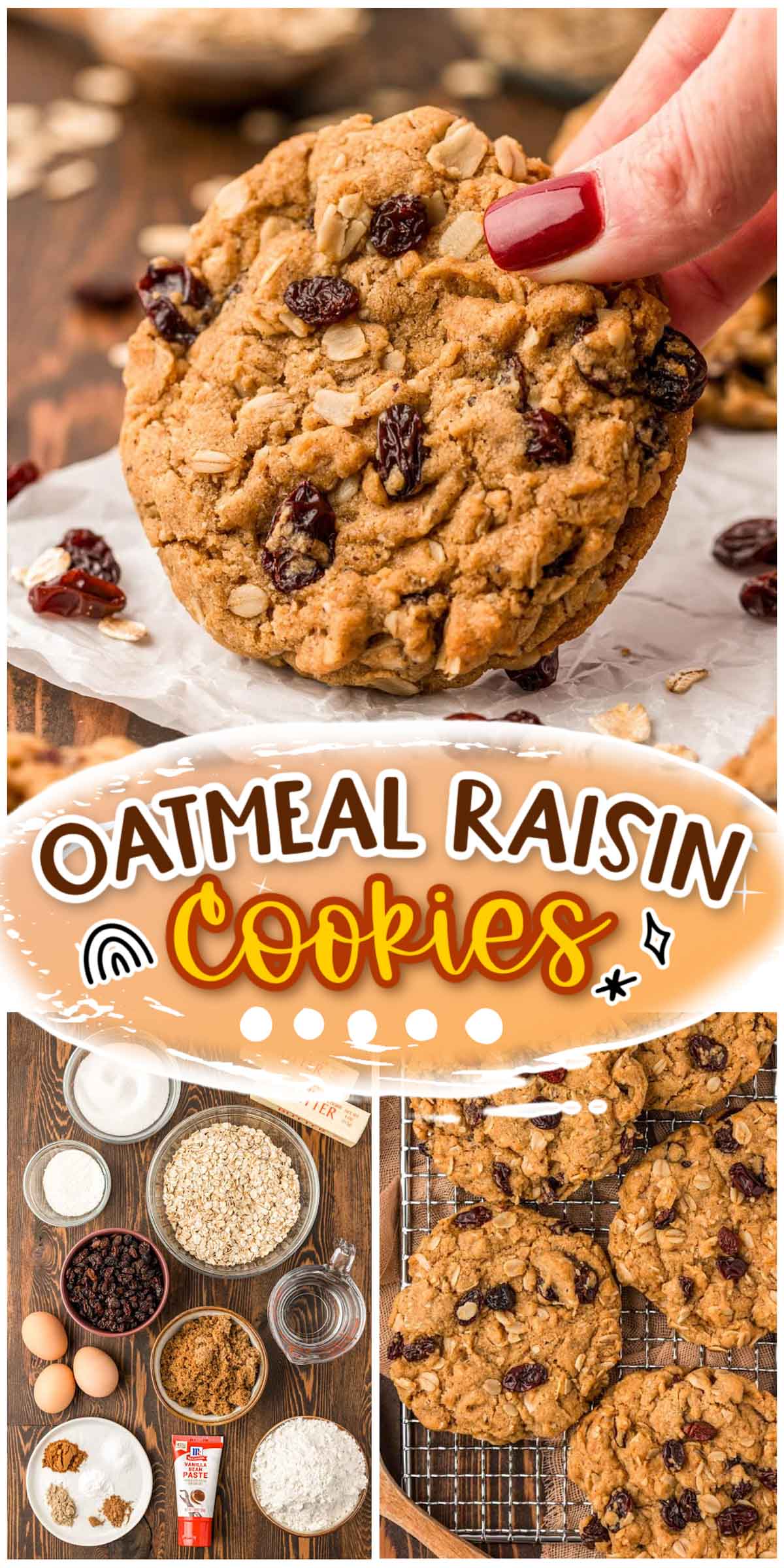 Feast your cookie-loving taste buds on the Best Recipe For Oatmeal Raisin Cookies! They’re deliciously chewy and made with browned butter to take them over the top!

 via @sugarandsoulco