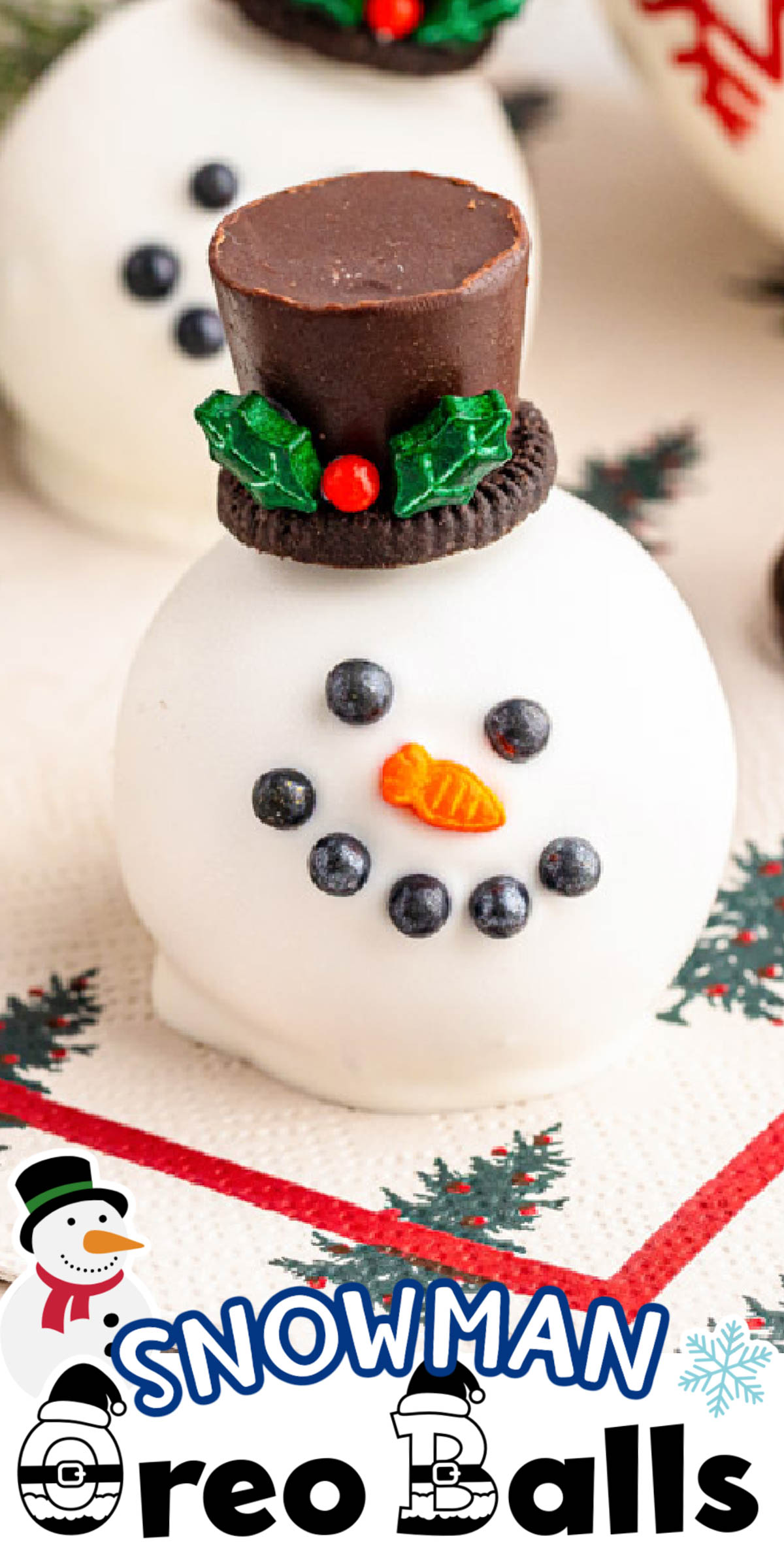 Frosty, sweet fun doesn’t get any better than these 3-ingredient Snowman Oreo Balls! Their Oreo and Rolos hats and snowman-sprinkled faces also make them the cutest snowman dessert on the internet! via @sugarandsoulco