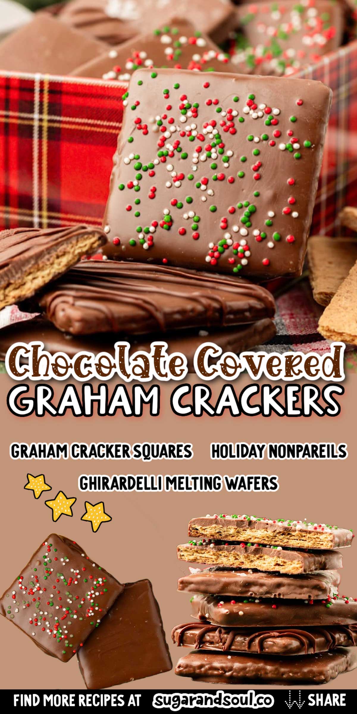 Chocolate-Covered Graham Crackers via @sugarandsoulco