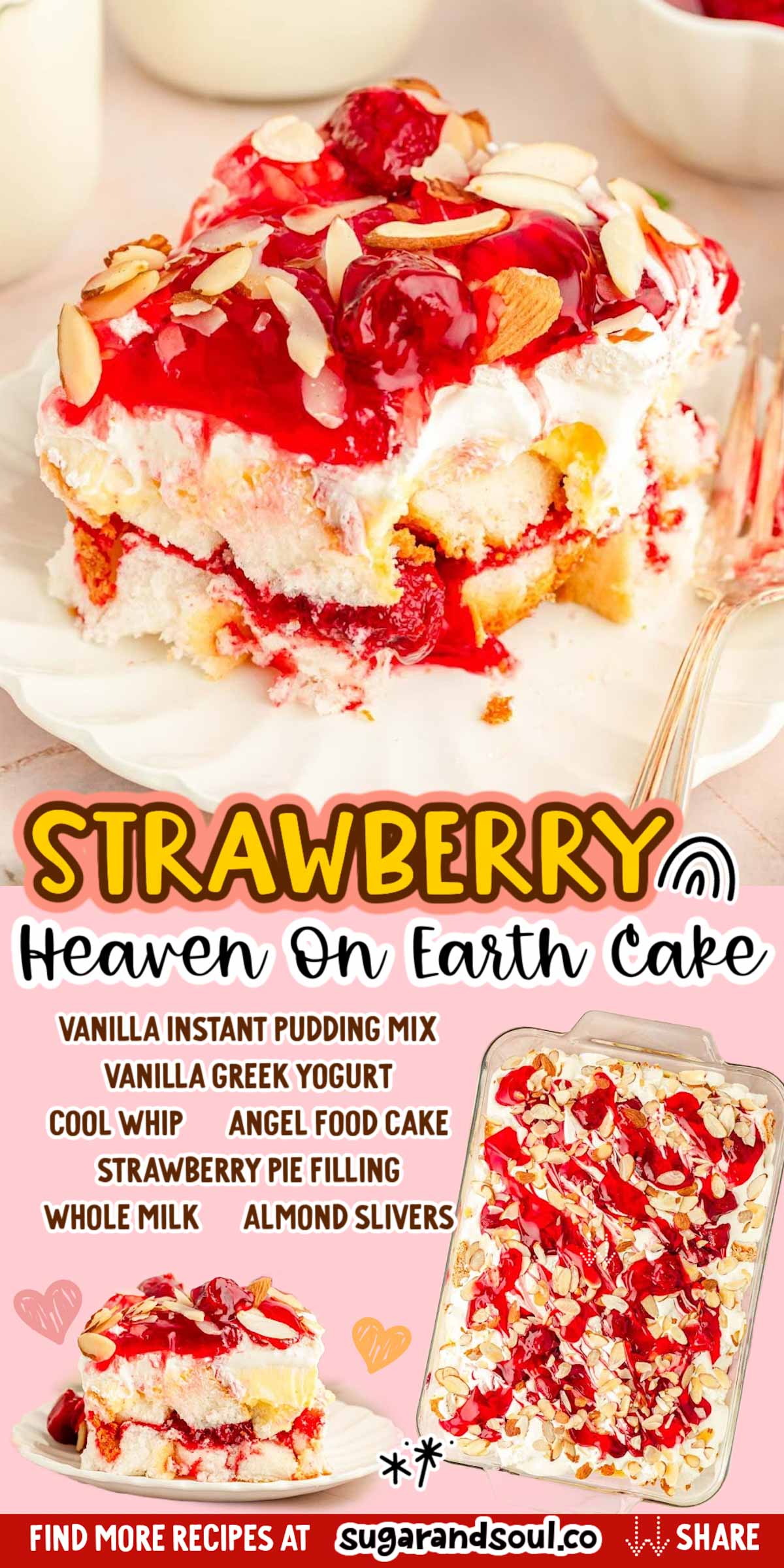 Strawberry Heaven on Earth Cake via @sugarandsoulco