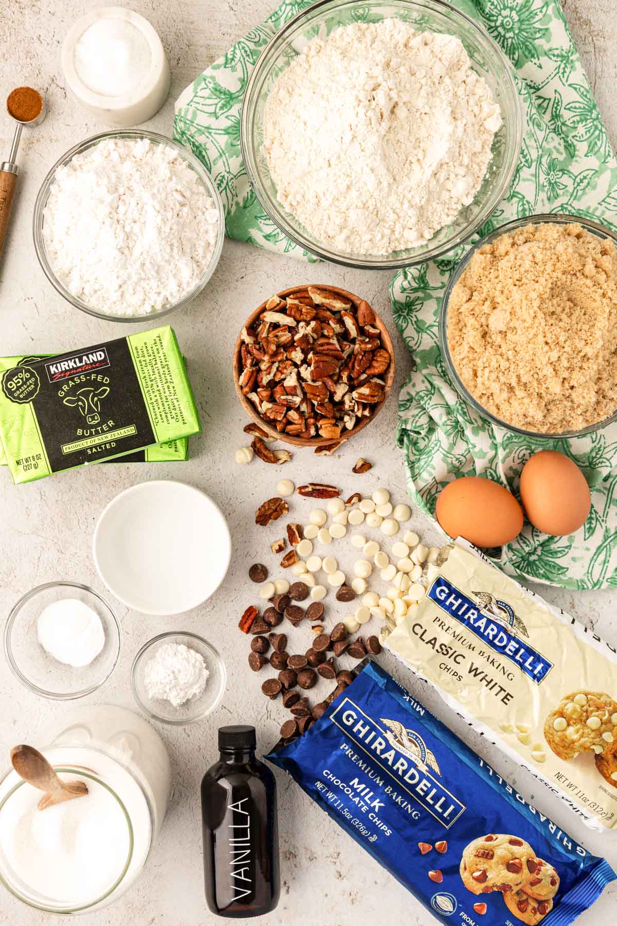 Ingredients to make Donna Kelce's Cookie recipe on a table.