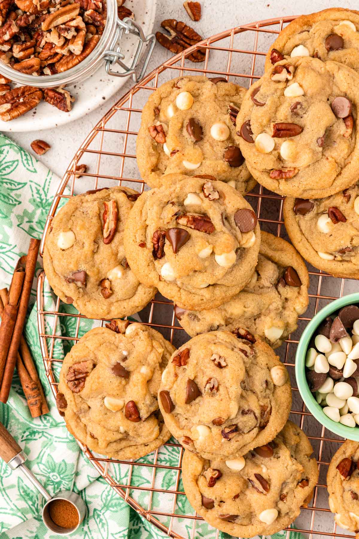 Overhead photo of Mama Kelce's cookies on a wire rack.