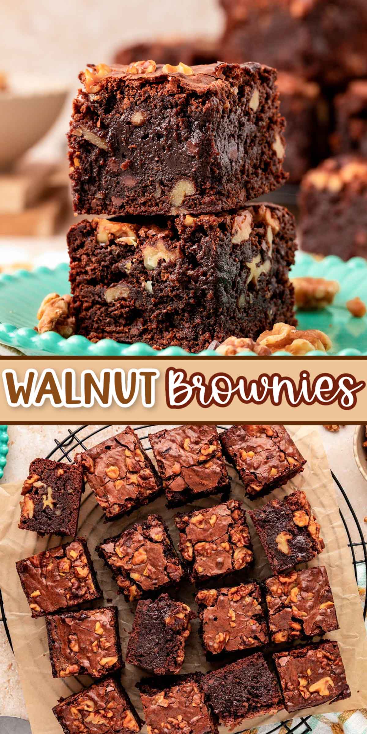 These Walnut Fudge Brownies have a mouthwatering fudgy texture loaded with crunchy toasted walnuts and rich chocolaty flavor! This easy yet incredible brownie recipe will be your new go-to, made using a one-pot stovetop technique and high-quality ingredients! via @sugarandsoulco